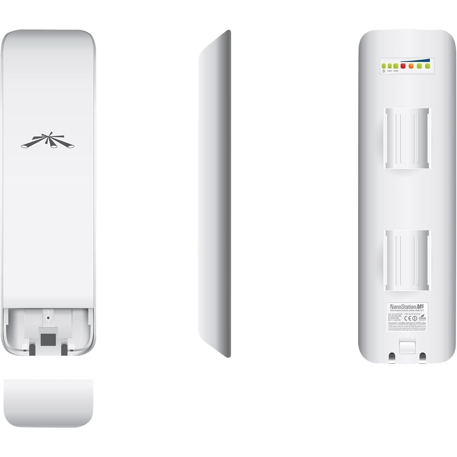 Ubiquiti Nanostation NSM5, 5GHz, 802.11a/n Hi-power 20 dBm Minimum, 2x2 MIMO AirMax TDMA PoE Station,White