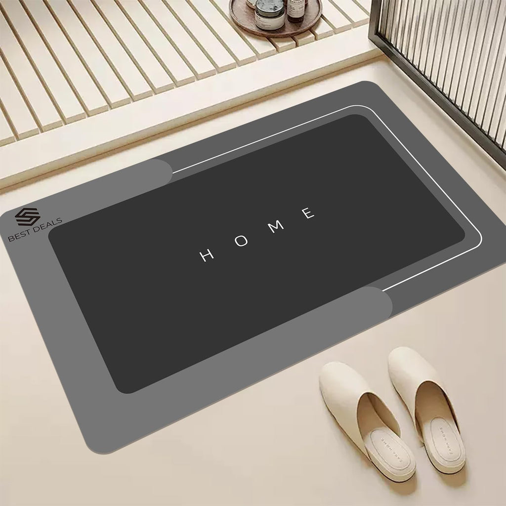 Modernized Bath Mat, Super Absorbent Bathroom Rugs, Non-Slip Bathroom Mats, Washable Bathmat Bath Rug - Shower Rug Rubber Bath Mats, The Magic Mat for Bathtub and Floor Mat (Dark Grey, 43x68cm)